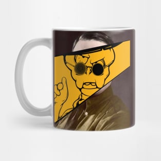 Dope Slluks character skulls man is pretending to be somebody else illustration Mug